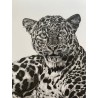 Charcoal Leopard Drawing Print